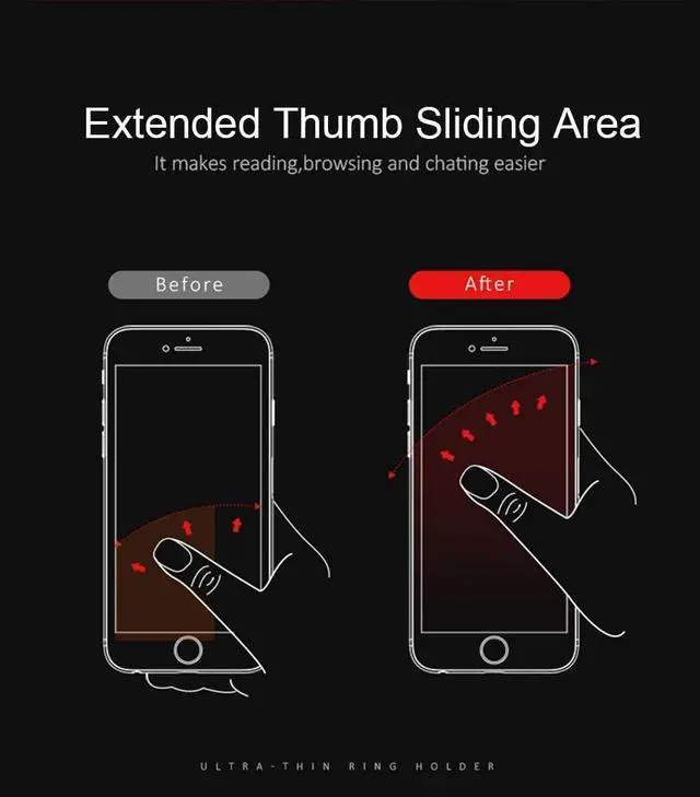 Alt view image 4 of 7 - World's Slimmest Phone Ring Holder, Ultra Thin Cell Phone Ring Stand for Magnetic Car Mount Hook Compatible for iPhone Samsung Smartphone Accessories (Silver-Grey)