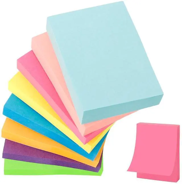 Main image of Mini Sticky Notes - Self-Stick Note Pads,1.5x2 Inch 100 Sheets/Pad,Colorful 8 Pads Sticky Notes Bulk for Home Notebook,Super Sticking Power,School Supplies and Office Products