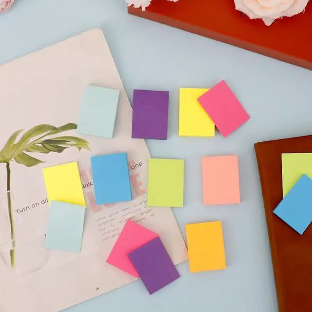 Alt view image 5 of 6 - Mini Sticky Notes - Self-Stick Note Pads,1.5x2 Inch 100 Sheets/Pad,Colorful 8 Pads Sticky Notes Bulk for Home Notebook,Super Sticking Power,School Supplies and Office Products