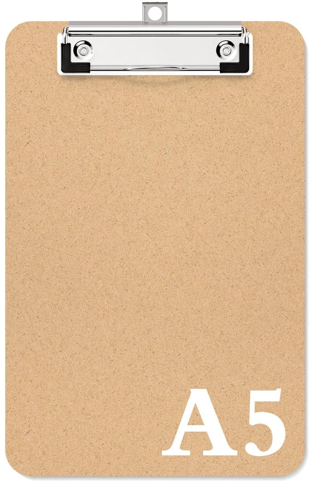 Main image of A5 Wood Clipboards, 5.5 x 8.5 Half Letter Size Clip Board | 3mm Thick MDF, 6 x 9 in Size for Classroom, Teachers, Student, Back to School, School & Office Supplies