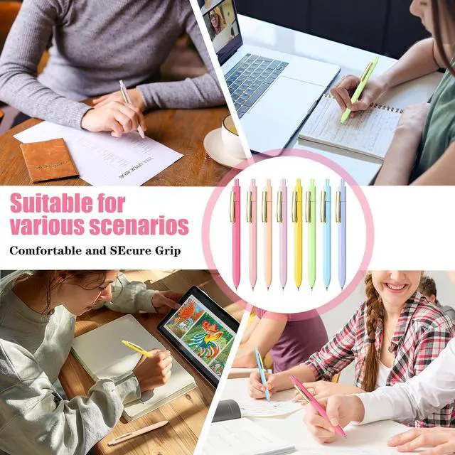 Alt view image 7 of 7 - Ballpoint Pens 8 Packs,0.7mm Black Ink Pens, Smooth Writing | Retractable Pen for Journaling Bible School Office Supplies,Gifts for Women