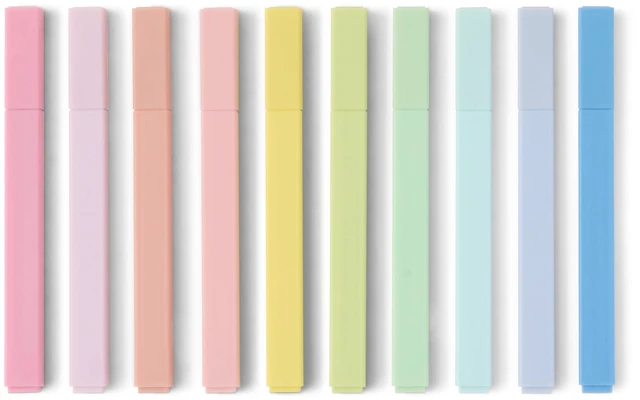Main image of Pastel Bible Highlighters Set, No Bleed, Chisel Tip, Soft Pastel Colors, 10 Count