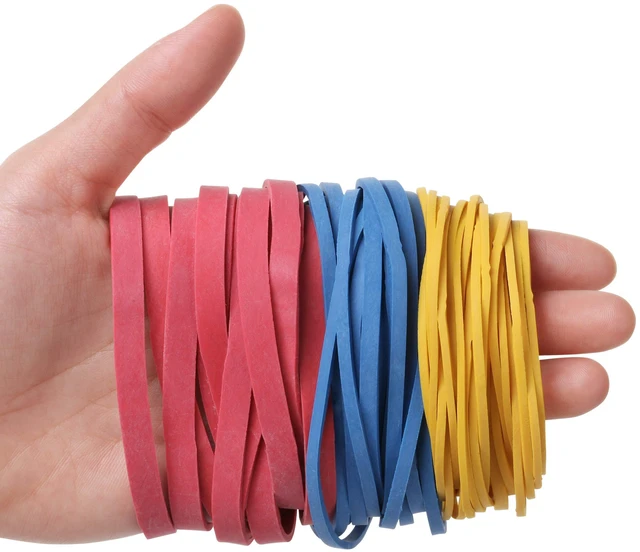 Main image of Colorful Rubber Bands, 300gr, Assorted Size, Office Supplies | Assorted Colored, Elastics, Bulk