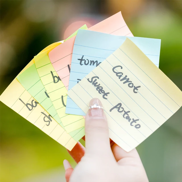 Alt view image 6 of 7 - Lined Sticky Notes, 3" x 3", 6 Pads, 45 Sheets/Pad | Sticky Notes with Lines, Ruled Post Stickies, Memo Pads, Self-Stick Note Pad for Office, School, Home, Study
