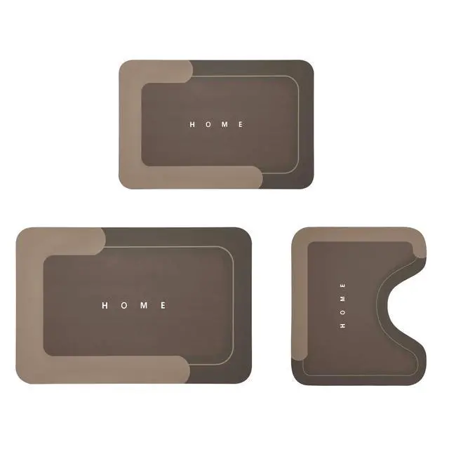 Alt view image 5 of 7 - Absorbent Bath Mat, Quick Dry Bath Rug, Non-Slip, 3PCS, Brown | 3PCS Absorbent Bath Mat Magic Rug Sets; Quick Drying Bath Mat Non-Slip Floor Rug Rubber Backed for Bathroom Kitchen Shower