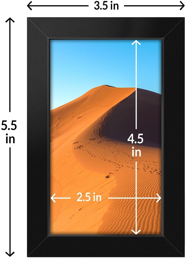 Alt view image 3 of 7 - 3x5 Picture Frame for Wall Display, 3x5 Black Picture Frame with HD Plexiglas, 3 x 5 Frame 1 Pack, Display Frame for Vertical or Horizontal, Classic Collection