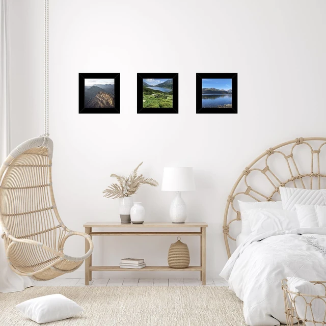 Alt view image 7 of 7 - 4x4 Picture Frame Black for Wall Hanging or Tabletop, Wall Mounting Horizontally or Vertically, 4 x 4 Wall Gallery Poster Photo Frame with Shatter Resistant Plexiglass, Black