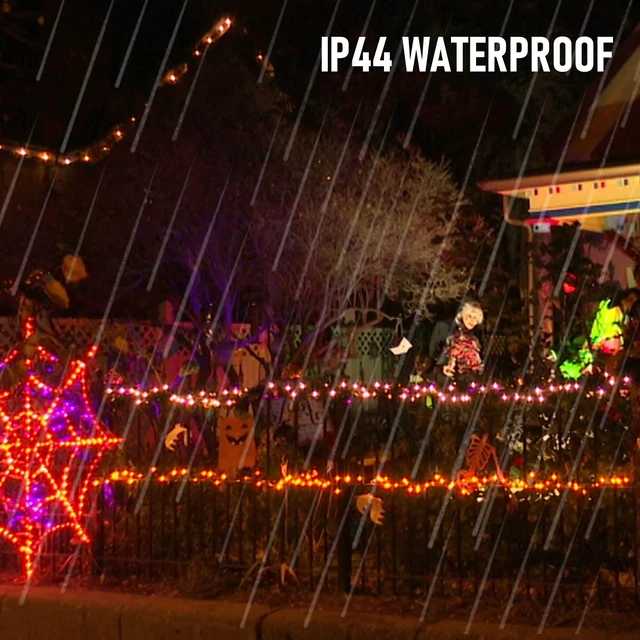 Alt view image 5 of 7 - Halloween Fairy String Lights, 20FT 60 LED Copper Wire Battery Operated Waterproof Lights, Halloween Decorations for Indoor Home Outdoor Patio Yard Party Decor (Purple and Orange)