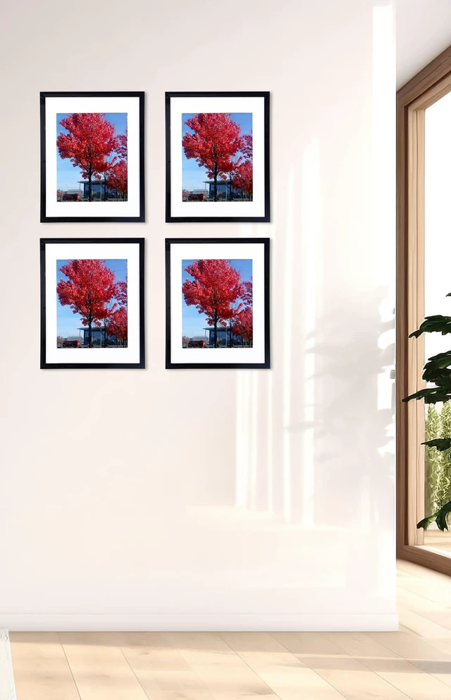 Alt view image 6 of 7 - 8x12 Picture Frame, Easy Hand Certificate Poster Photo Frame, Black