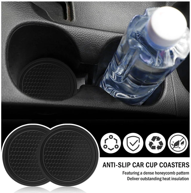 Alt view image 6 of 7 - 2-in-1 Car Seat Gap Filler Organizer & Car Coasters for Cup Holders Set,New Cars Seat Gap Plug with Storage Slot,Universal in Between Cars Seats Catcher Fit for Trucks SUVs