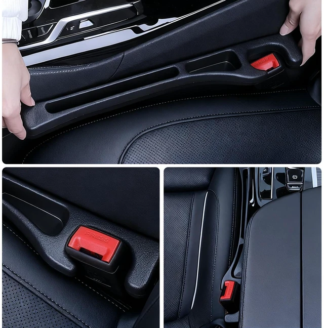 Alt view image 7 of 7 - 2-in-1 Car Seat Gap Filler Organizer & Car Coasters for Cup Holders Set,New Cars Seat Gap Plug with Storage Slot,Universal in Between Cars Seats Catcher Fit for Trucks SUVs