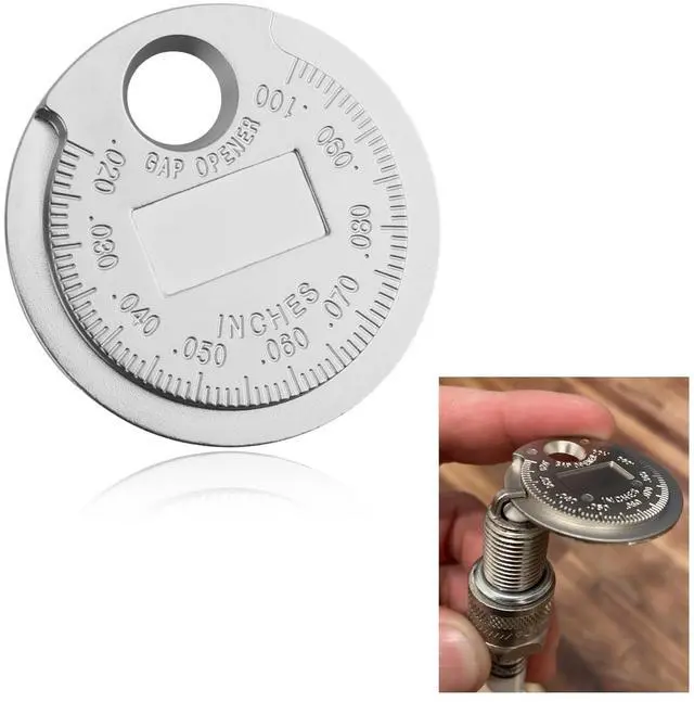 Main image of TSIEBRV Car Spark Plug Gap Tool,Metric & Inch Spark Plug Gapping Tool for Quick Measurement (0.020-0.100 Inch & 0.6-2.4mm),Universal Sparks Plugs Gapper Tools Car Accessories