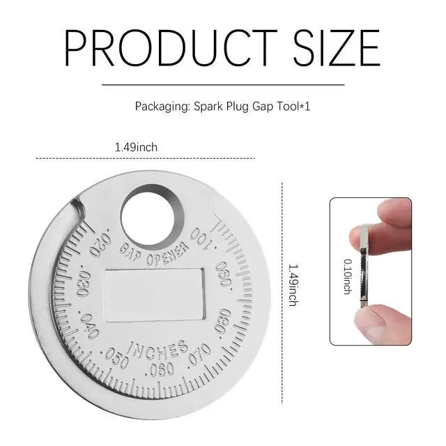 Alt view image 2 of 7 - TSIEBRV Car Spark Plug Gap Tool,Metric & Inch Spark Plug Gapping Tool for Quick Measurement (0.020-0.100 Inch & 0.6-2.4mm),Universal Sparks Plugs Gapper Tools Car Accessories