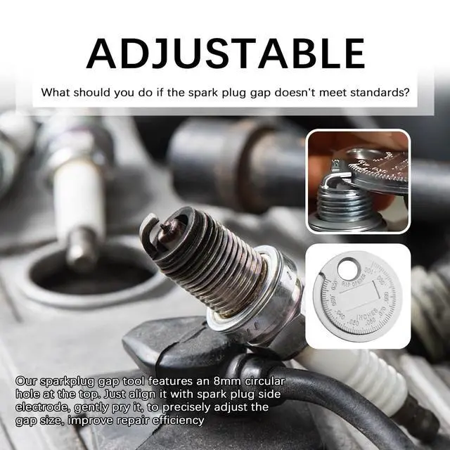 Alt view image 4 of 7 - TSIEBRV Car Spark Plug Gap Tool,Metric & Inch Spark Plug Gapping Tool for Quick Measurement (0.020-0.100 Inch & 0.6-2.4mm),Universal Sparks Plugs Gapper Tools Car Accessories