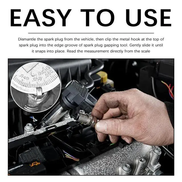 Alt view image 6 of 7 - TSIEBRV Car Spark Plug Gap Tool,Metric & Inch Spark Plug Gapping Tool for Quick Measurement (0.020-0.100 Inch & 0.6-2.4mm),Universal Sparks Plugs Gapper Tools Car Accessories