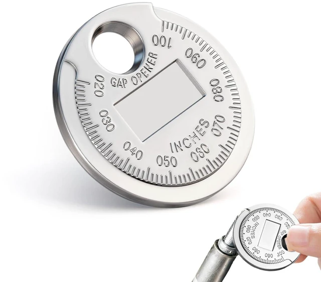 Main image of OLLBIT Spark Plug Gapper,Spark Plug Measuring Tool,Scaled from .020" to .100",Zinc Alloy Portable Spark Plug Adjustment Tool,Gap Measuring Tool of Car Accessories (1 Pcs)