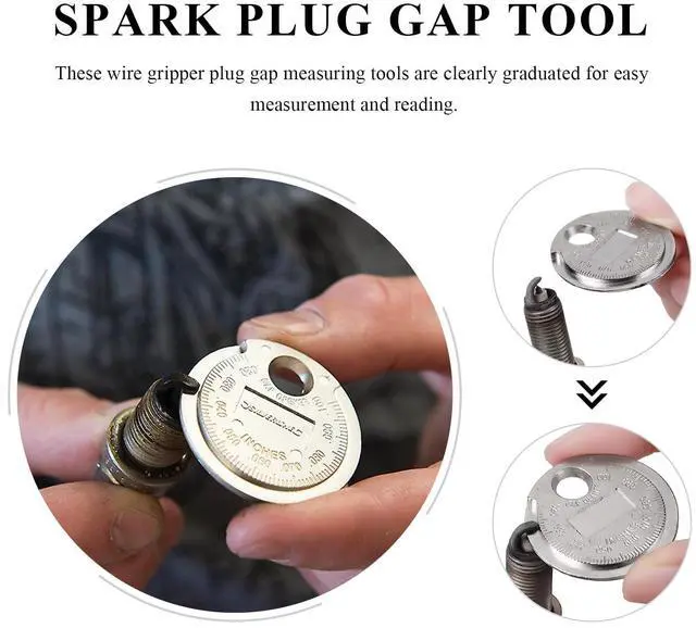 Alt view image 4 of 6 - YTFRL Spark Plug Measuring Tool, Engine Sparkplug Space Tool Scaled from 0.020 to 0.100 Inch, Universal Zinc Alloy Spark Plug Gap Gauge for Quick Reading, Car Accessories