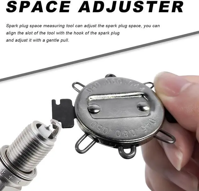 Alt view image 3 of 6 - BWBWND 2PCS Spark Plug Gap Gauge Tool, 6 Wire Spark Plug Gap Measuring Tool Metric Standard Inches Gapper, Automotive SAE/Metric Gap Gauge for Accurate Plugs Measurement & Adjustment