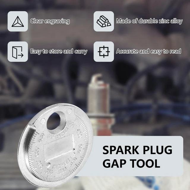 Alt view image 4 of 7 - vvag Spark Plug Measuring Tool,Zinc Alloy Spark Plug Gauge Gap Crimping Tool Scaled from 0.020 to 0.100 Inch, Portable Spark Plug Adjustment Tool, Universal Gap Measuring Tool Car Accessories (1 PCS)