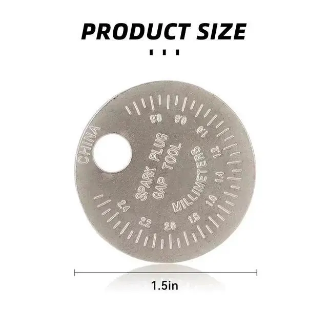 Alt view image 2 of 6 - Tioollev Spark Plug Measuring Tool, Zinc Alloy Measuring Wire Spark Plug Gap Gauge Tool Scaled from 0.020" to 0.100", Portable Spark Plug Adjustment Tool, Gap Measuring Tool Car Accessories (1PCS)