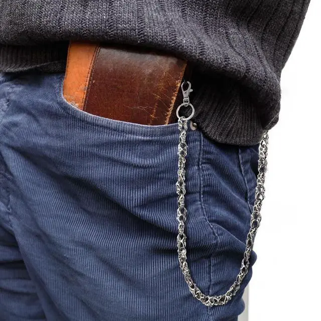 Alt view image 6 of 6 - 2 Pcs Skull Wallet Chain, Vintage Jean Chain with Lobster Clasp | Metal Skeleton Biker Keychain Decorative Belt Loop Chain for Men, Women, Unisex