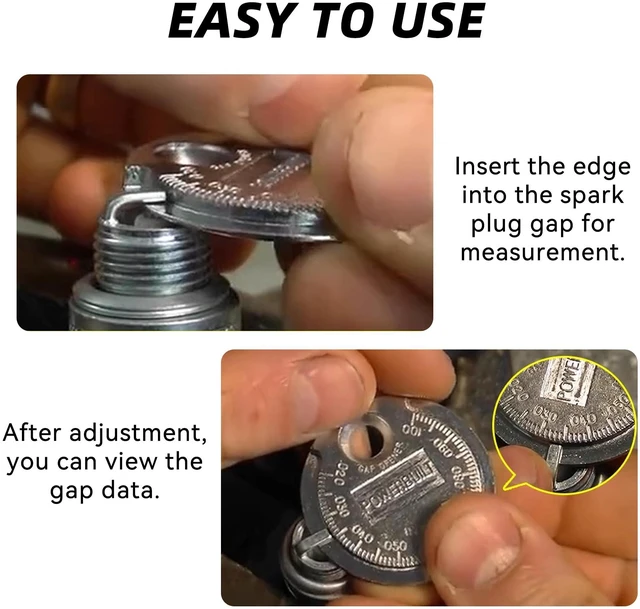 Alt view image 3 of 6 - Tioollev Spark Plug Measuring Tool, Zinc Alloy Measuring Wire Spark Plug Gap Gauge Tool Scaled from 0.020" to 0.100", Portable Spark Plug Adjustment Tool, Gap Measuring Tool Car Accessories (1PCS)