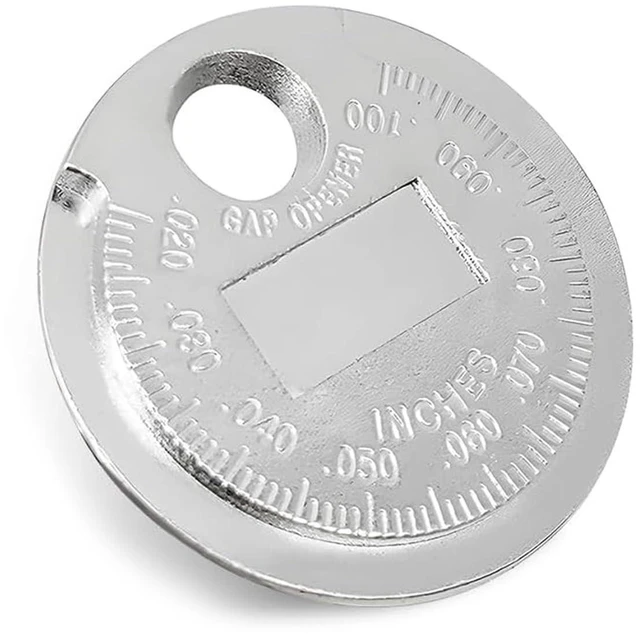 Alt view image 6 of 6 - Tioollev Spark Plug Measuring Tool, Zinc Alloy Measuring Wire Spark Plug Gap Gauge Tool Scaled from 0.020" to 0.100", Portable Spark Plug Adjustment Tool, Gap Measuring Tool Car Accessories (1PCS)