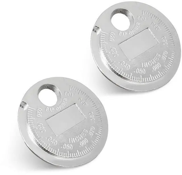 Main image of DXNQ 2 PCS Spark Plug Measuring Tool, Zinc Alloy Measuring Wire Spark Plug Gap Gauge Tool Scaled from 0.020" to 0.100", Portable Spark Plug Adjustment Tool, Gap Measuring Tool Car Accessories