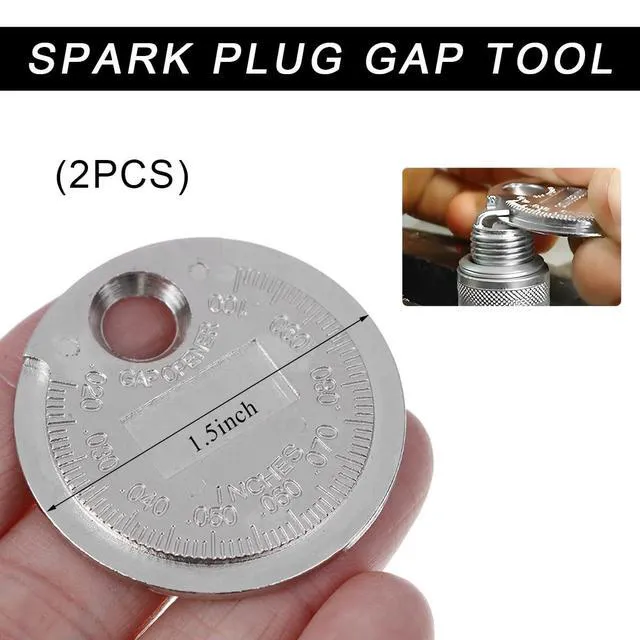 Alt view image 2 of 6 - DXNQ 2 PCS Spark Plug Measuring Tool, Zinc Alloy Measuring Wire Spark Plug Gap Gauge Tool Scaled from 0.020" to 0.100", Portable Spark Plug Adjustment Tool, Gap Measuring Tool Car Accessories