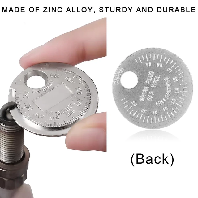 Alt view image 3 of 6 - DXNQ 2 PCS Spark Plug Measuring Tool, Zinc Alloy Measuring Wire Spark Plug Gap Gauge Tool Scaled from 0.020" to 0.100", Portable Spark Plug Adjustment Tool, Gap Measuring Tool Car Accessories