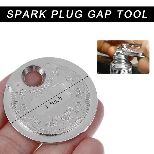 Alt view image 2 of 6 - DXNQ Spark Plug Measuring Tool, Zinc Alloy Measuring Wire Spark Plug Gap Gauge Tool Scaled from 0.020" to 0.100", Portable Spark Plug Adjustment Tool, Gap Measuring Tool Car Accessories