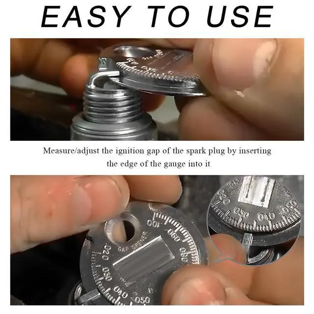 Alt view image 5 of 6 - DXNQ 2 PCS Spark Plug Measuring Tool, Zinc Alloy Measuring Wire Spark Plug Gap Gauge Tool Scaled from 0.020" to 0.100", Portable Spark Plug Adjustment Tool, Gap Measuring Tool Car Accessories