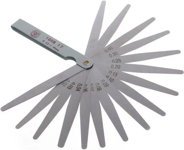 Alt view image 3 of 5 - 1Pc 0.02 to 1mm 17 Thickness for Metric Filler Feeler Gauge Measure to for Guitar, Spark Plug, Piston Measure Gauges