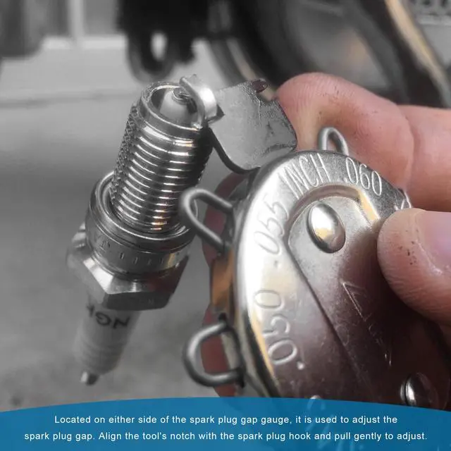 Alt view image 4 of 6 - Rdxcv 2 PCS Spark Plug Gap Gauge Tool, 6 Wire Metric Standard Inches Measuring Tool Spark Plug Gapper, Ignition Plugs Gap Gauge for Accurate Measurement & Adjustment, Car Accessories