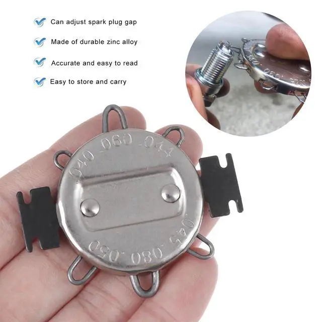 Alt view image 5 of 6 - Rdxcv 2 PCS Spark Plug Gap Gauge Tool, 6 Wire Metric Standard Inches Measuring Tool Spark Plug Gapper, Ignition Plugs Gap Gauge for Accurate Measurement & Adjustment, Car Accessories