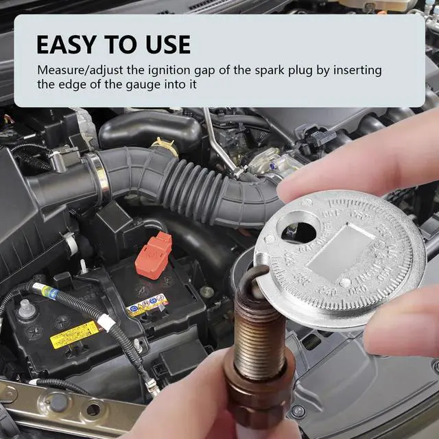 Alt view image 6 of 7 - vvag Spark Plug Measuring Tool,Zinc Alloy Spark Plug Gauge Gap Crimping Tool Scaled from 0.020 to 0.100 Inch, Portable Spark Plug Adjustment Tool, Universal Gap Measuring Tool Car Accessories (1 PCS)