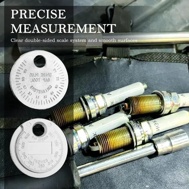 Alt view image 4 of 7 - Figpade 2PCS 0.02-0.10" Spark Plug Gap Tool with Slots & Clear Markings | Portable Sparks Plug Gapping Tool,Hard & Rust-Proof Sparks Plugs Gapper as Spark Plugs Gap Gauge Car Tools