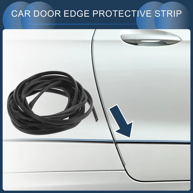 Alt view image 2 of 7 - INFINAUTO Universal Car Door Edge Guards, Exterior 9.84ft U-Shaped Door Scratch Protection Guard PVC Black, 1 Pc