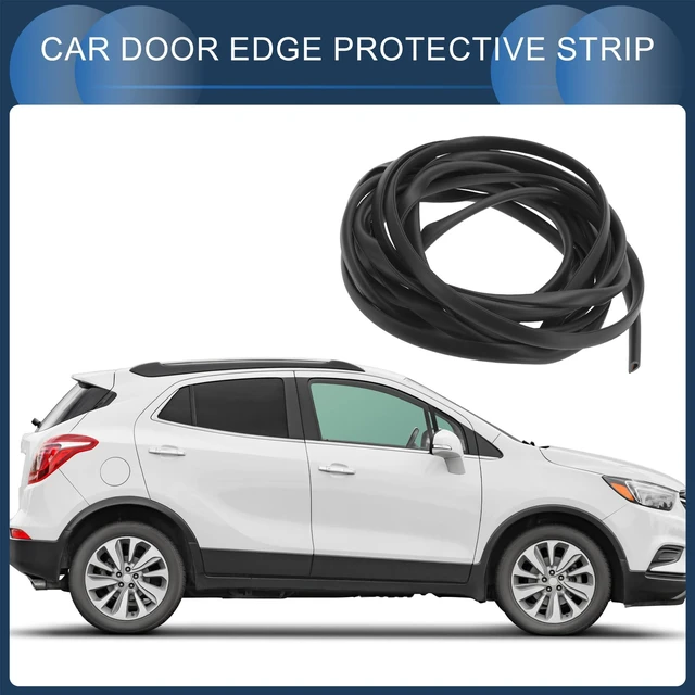 Alt view image 3 of 7 - INFINAUTO Universal Car Door Edge Guards, Exterior 9.84ft U-Shaped Door Scratch Protection Guard PVC Black, 1 Pc