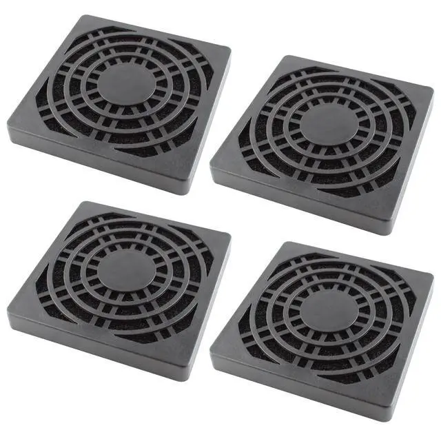 Alt view image 2 of 5 - Adyoney 4 Pcs 70mm Black Square Plastic Cooling Fan Filter Cover | Dust Screen for Filter Fan Chassis, for PC Computer Case, server Case, Mesh Design for Effective Dust Protection