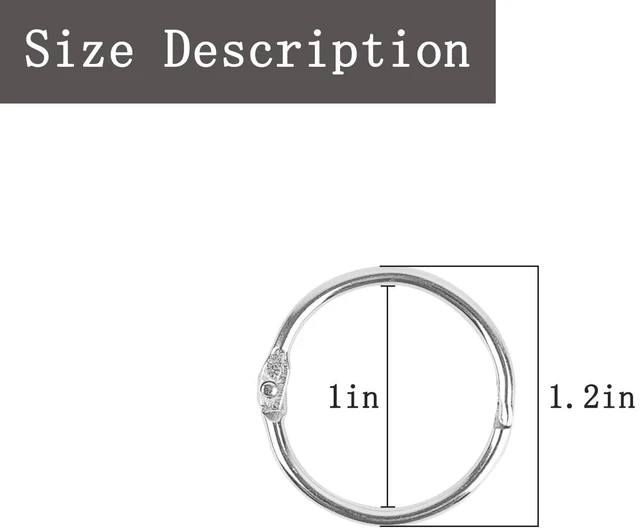 Alt view image 2 of 7 - BGJRBY Loose Leaf Book Binder Rings 1-Inch30 Pack Metal Nickel Plated for Key Rings, for Index Cards, Office School Supplies, Sliver