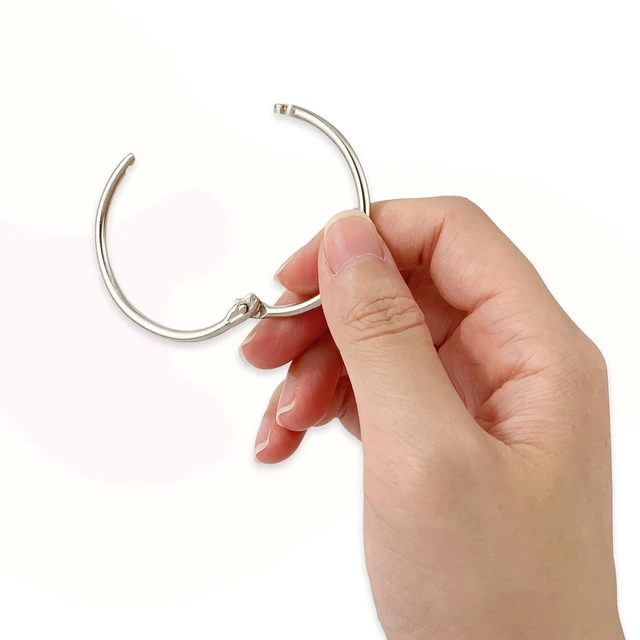 Alt view image 5 of 7 - 2 Inch (15 Pack) Loose Leaf Binder Book Rings, with Metal Nickel Plated for Key,and Index Cards, for School, Home, or Office, Silver
