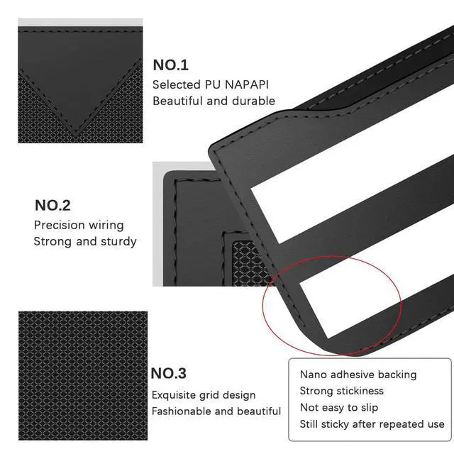 Alt view image 4 of 6 - Norkmdi Car Seat Side Pocket Organizer, PU Leather Multifunctional Small Vehicle Console Side Storage Pouch, Automotive Gap Filler Bag for Cell Phone Sunglasses, Universal for SUV RV Truck (Black)