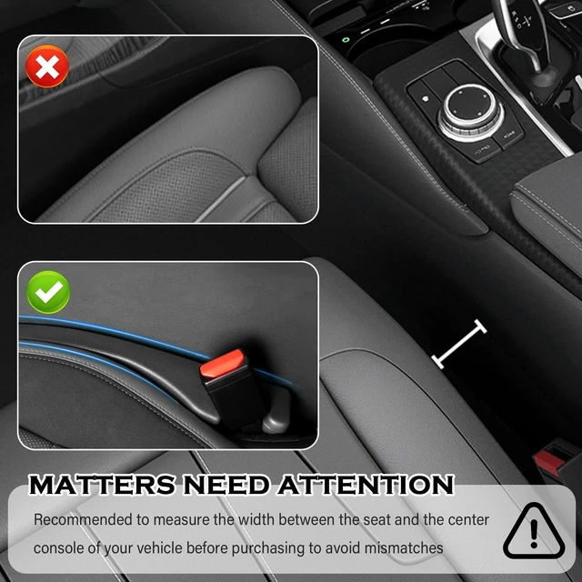 Alt view image 6 of 7 - VKQTS 2026 New Car Seat Gap Filler,2PCS Soft Seat Gap Filler Strip for Block Items Slipping into Gaps,Universal Car Seats Gaps Plug Cars Interior Accessories for Cars SUVs