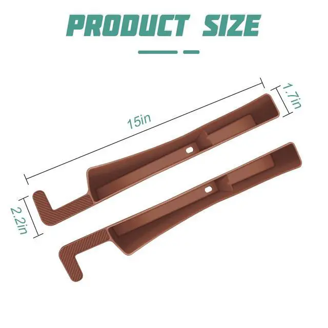 Alt view image 2 of 6 - Zpana 2PCS Car Seat Gap Filler, Vehicle Side Set Console Plug Organizer, Multifunctional Automotive Interior Storage Box Crevice Stopper Accessories from Dropping, Universal Fit (Dark Brown)