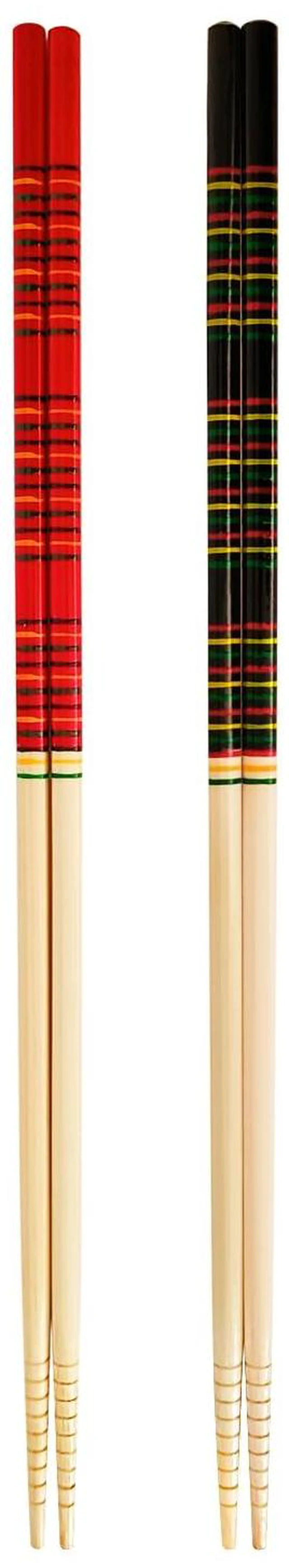 Main image of Bamboo Noodles Kitchen Cooking Frying Chopsticks 13.0 Inches Long Chopsticks Reusable Set of 2 Pairs Eco-Friendly by LANHUTHS