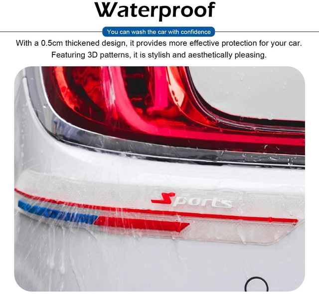 Alt view image 5 of 7 - Pniwuno 2 PCS Car Bumper Guard Strip, Anti-Scratch Bumper Protector Strip, Anti-Collision Car Door Edge Guard Trim, Universal for Most Cars, Sedans, Trucks (Transparent)