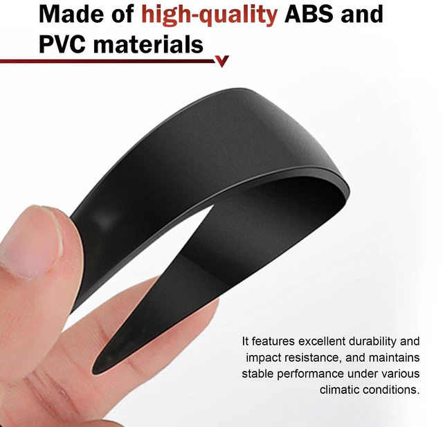 Alt view image 5 of 7 - Qurbuns 4 PCS Car Door Edge Guards, 3D Anti-Scratch Car Door Protector, Bumper Anti-Collision Protector Trim, Rear View Mirror Protection Strip, Universal for Cars Trucks SUVs (White & Red)