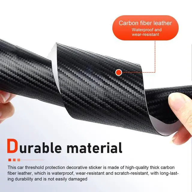 Alt view image 3 of 7 - Qurbuns 4 PCS Car Door Sill Protectors, Door Edge Step Dust Shield Strips, Automotive Rubber Scratch Resistant Entry Sill Guards, Universal for Most Cars