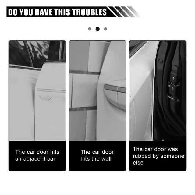 Alt view image 3 of 6 - 32Ft(10M) Edge Protector - Anti-Collision Strip, No Glue Car Entry Guard, Automotive Trim Protective Strip (White)